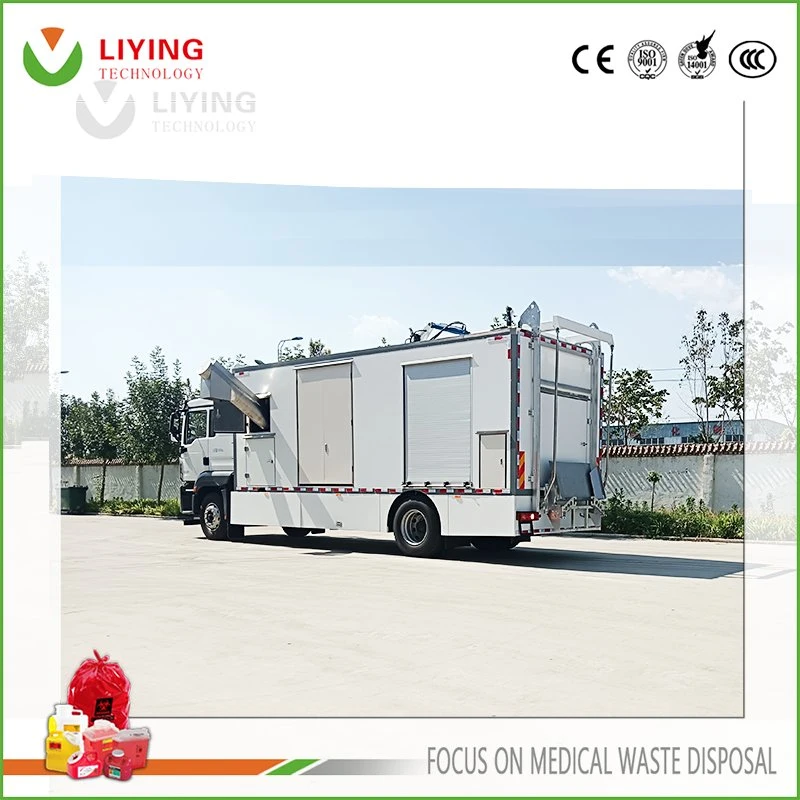 Mobile Eco-Friendly Infectious Waste Microwave Diposal Machine Hospital Clinic Waste Shredder Disinfection Truck