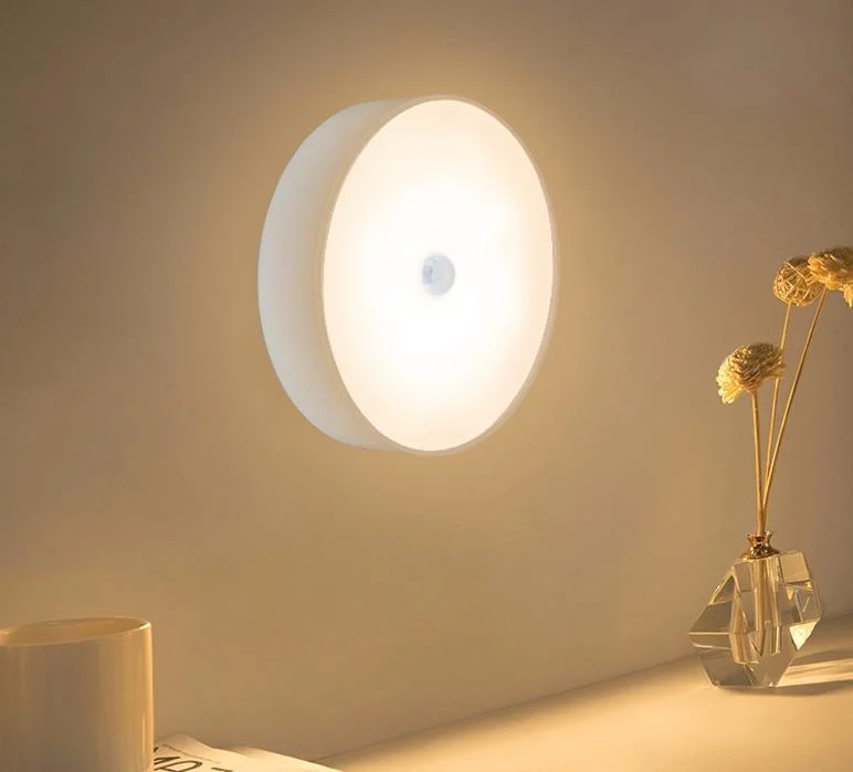 Motion Sensor LED Night Light USB Rechargeable Night Lamp for Bedroom Kitchen Cabinet Light Wireless Closet Light