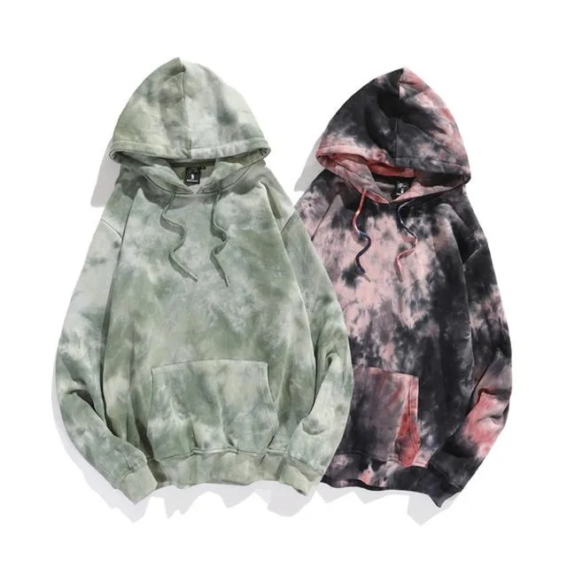 Custom Tie Dyed Colors Hoodies Wholesale Cotton Terry Fabric