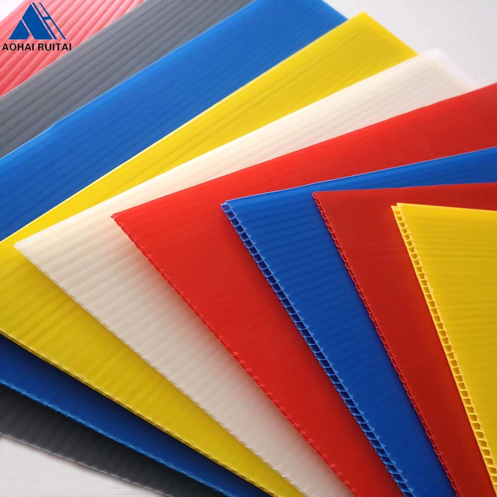 Reusable 4mm Waterproof PP Plastic Corrugated Hollow Coroplast Sheet