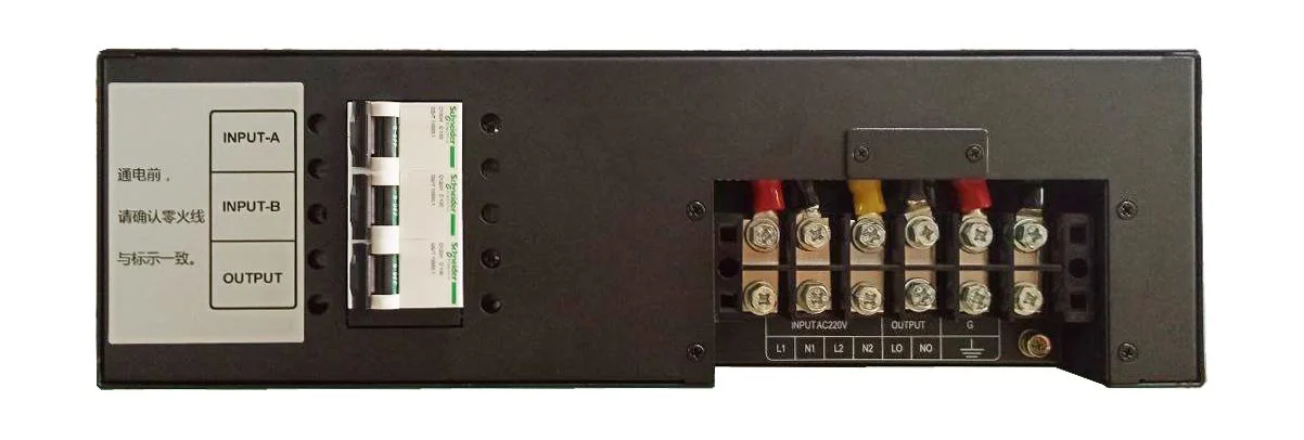 3urackmount Sts مفتاح النقل الثابت 0.6ms التغيير مع الوقت غير المنقطع مصدر الطاقة