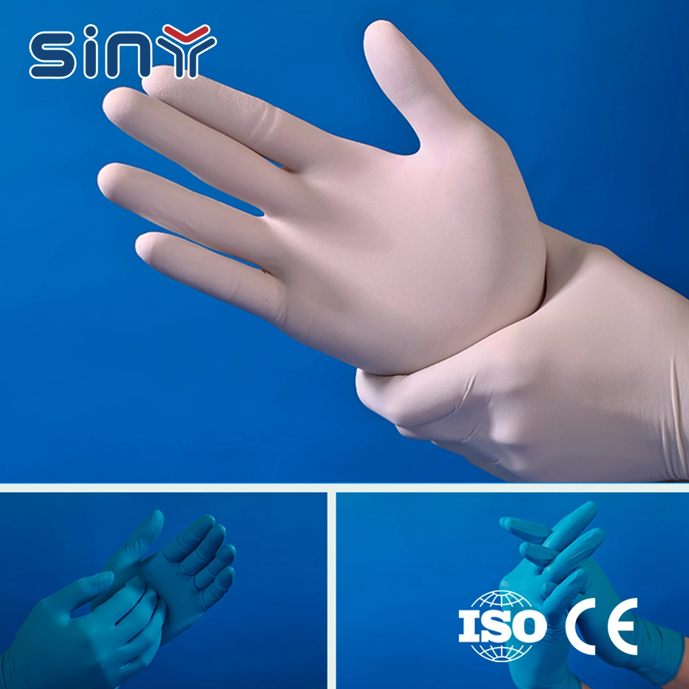 Siny Disposable Supply Sterile Surgical Gloves Hospital Nurses Paramedic Medical Rubber Gloves