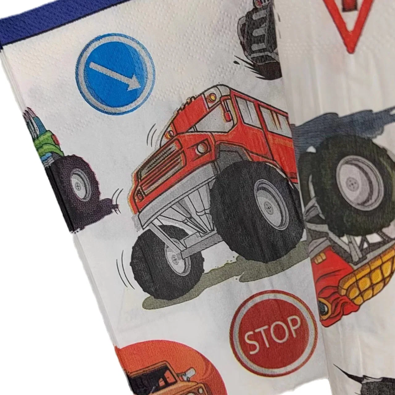 Children's Theme Cars Daily Party Customization Paper Napkins Restaurant Used Paper Napkin