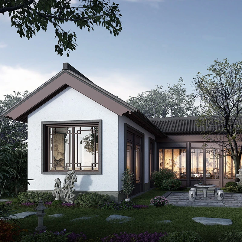 Modern Design Traditional Home Built with Chinese Style Light Steel Prefab House