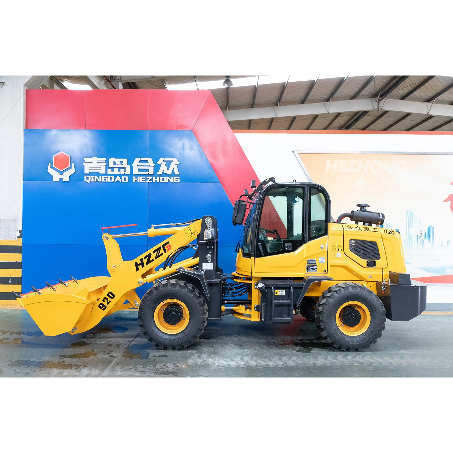 Free-Shipping Road Wheel Loader Container Fork Grab Bucket Front Loaders Construction Equipment Backhoe Loader