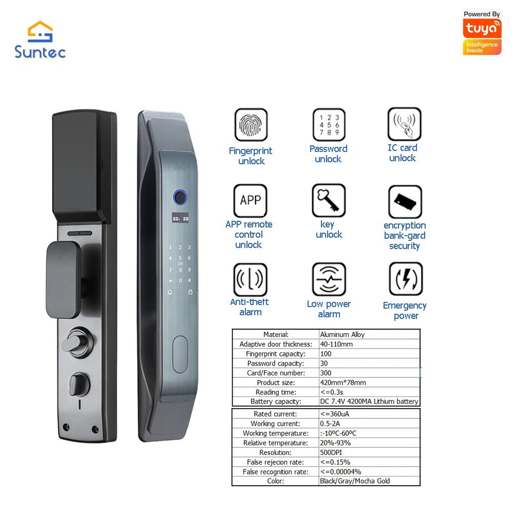 Qualidade superior WiFi controle Zigbee fechaduras electrónicas Smart fechadura de porta