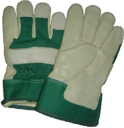 Drill Cotton Back Cow Grain Full Palm Fully Foam Lined Work Glove