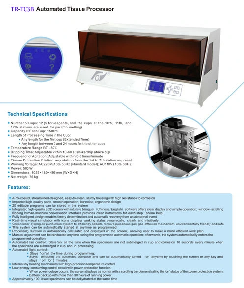 Tissue Processor - Automatic Tissue Processor-Tissue Hydroextractor-Histopathology Instrument