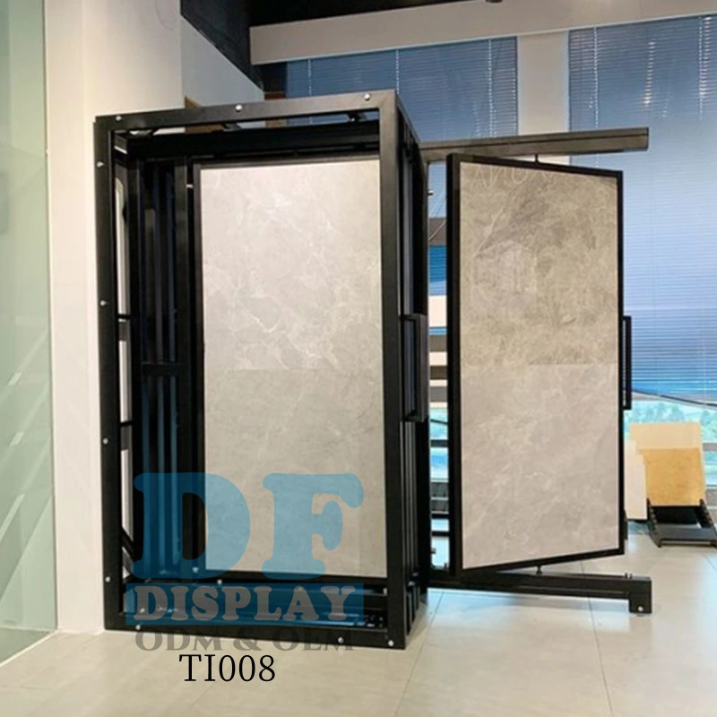 High quality/High cost performance  Push-Pull Horizontal Sliding Quartz Stone Shelf Marble Stone Sample Tile Showroom Display Stand