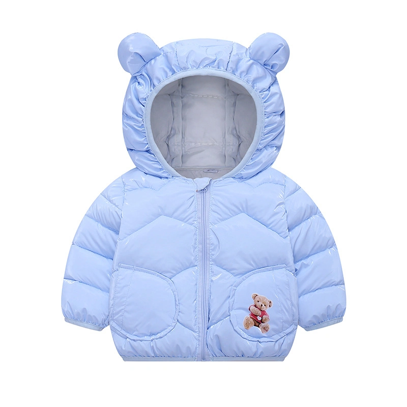 Winter Classical Style Waterproof Cartoon Lightweight Hooded Baby Coat High Quality