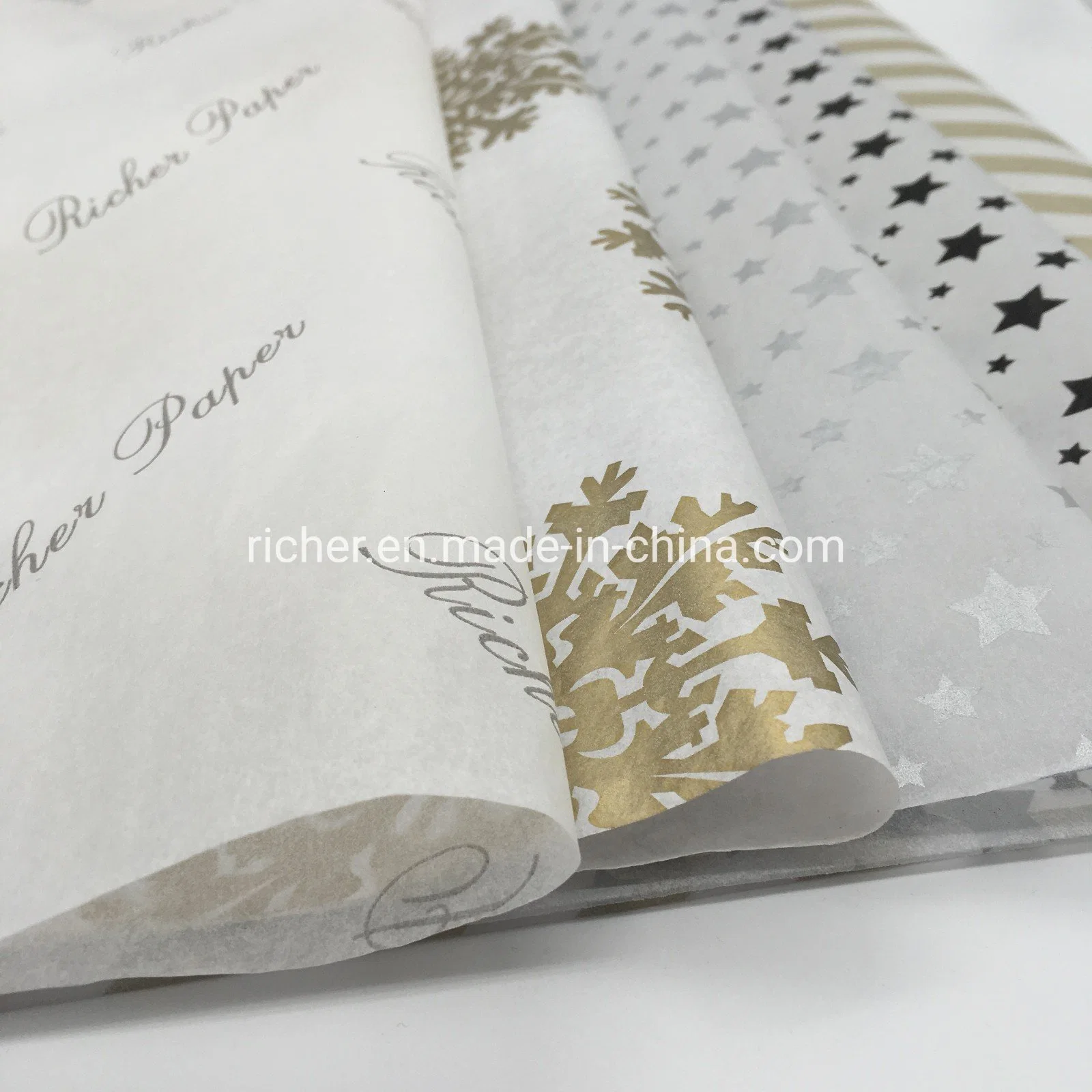 Gold Verpackung Luxus Markenfarbiges Tissue Papier