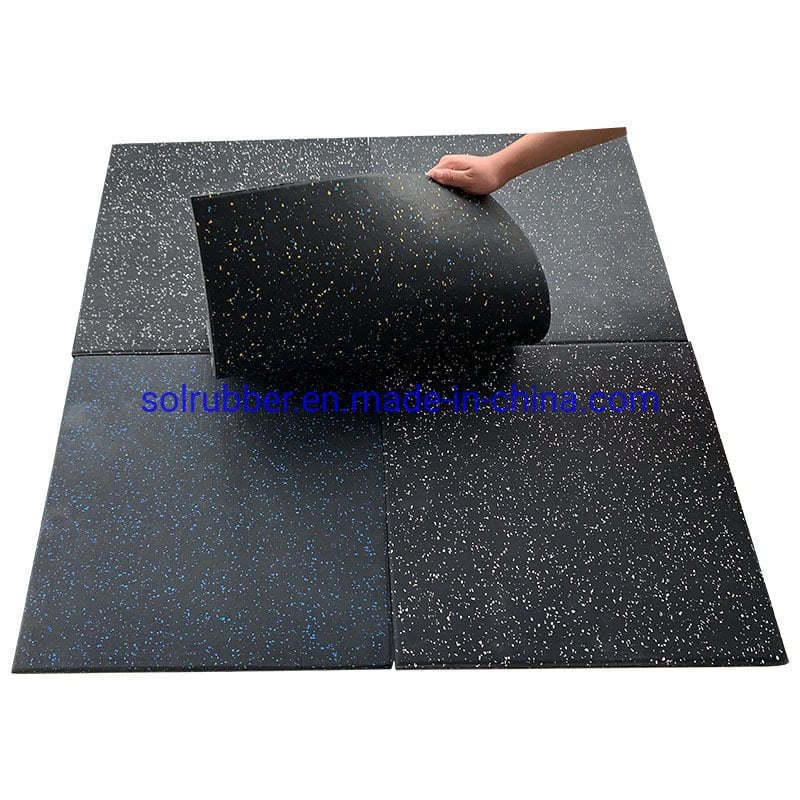 Sol Rubber 1mx1m High Quality Commercial Customized Gym Rubber Flooring Mats