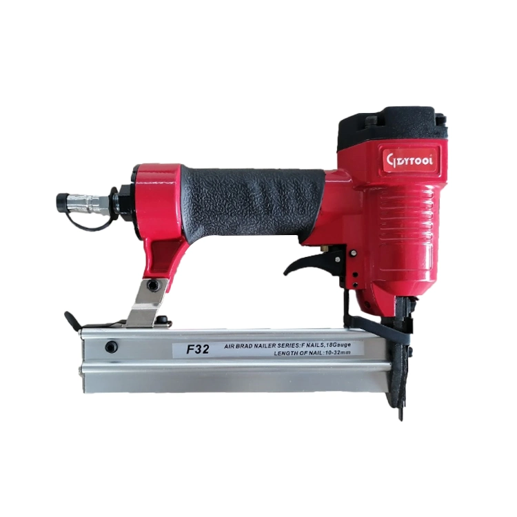 Ga. 18 Brad Nailer, 1-1/4'' Pneumatic Nailing Gun with Safety Nose for Wooden, Air Nailer Gun S300, Pneumatic Brad Nailer Gdy-F32