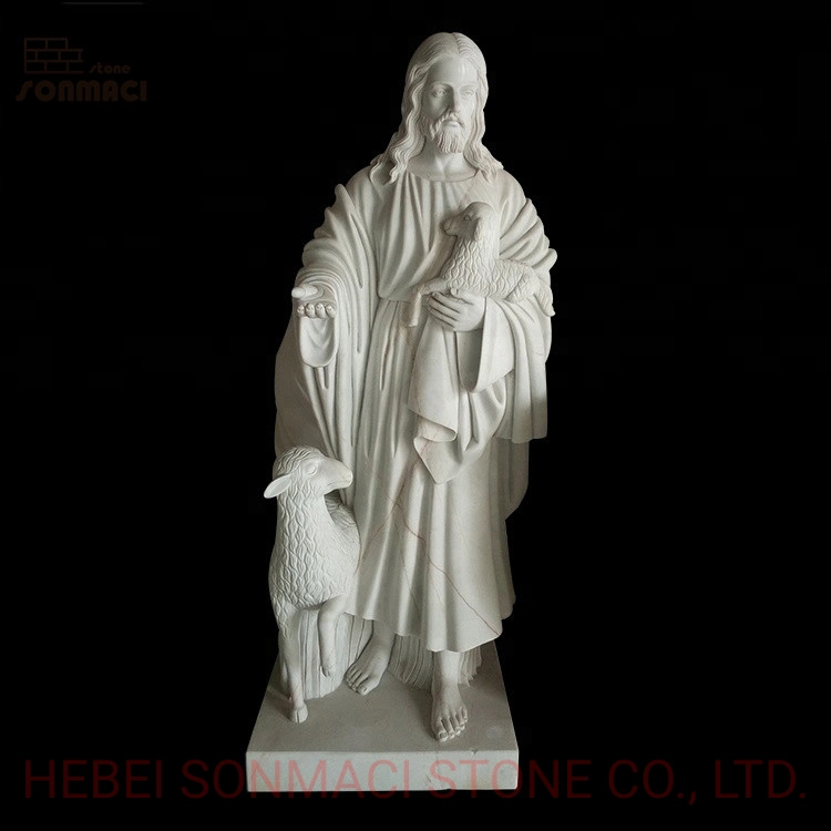 Carving Life Size White Marble Jesus Christ Statue