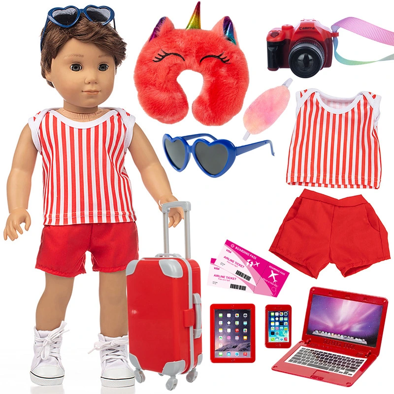 Nouveau 18 pouces à corps mou nouveau-né Baby Doll Vêtements Accessoires Ensemble de jouet pour enfants