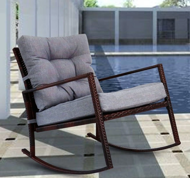 Горячая Продажа Rattan Natural качалка Модная рама Outdoor Rattan Стильное кресло-качалка