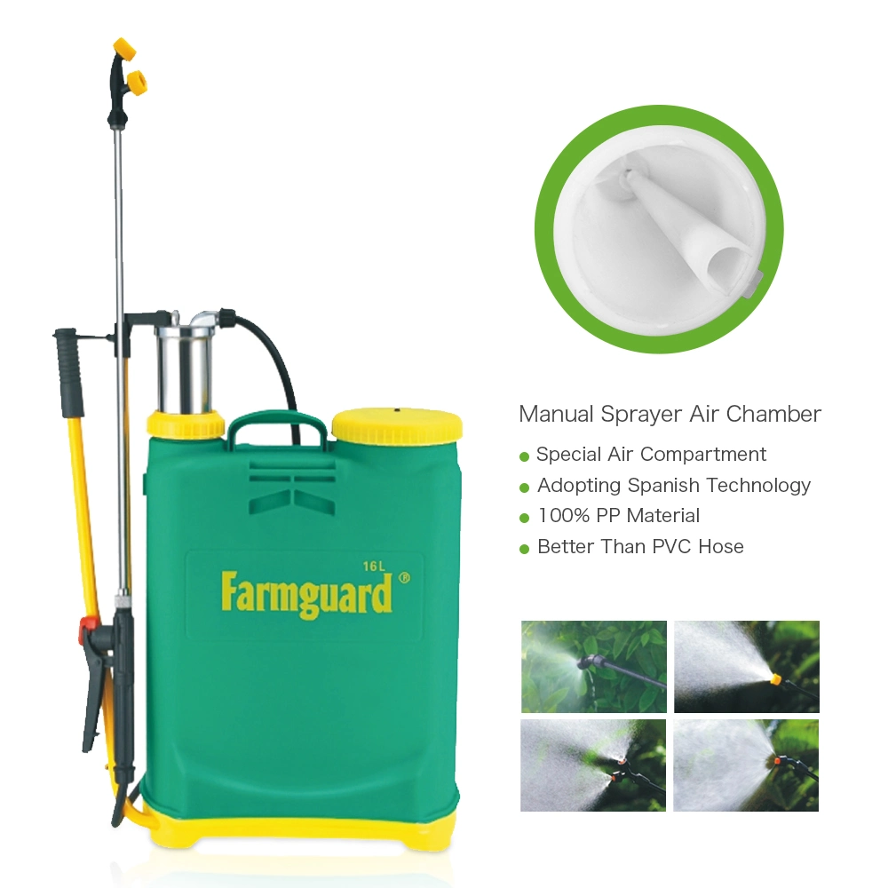 Agricultural Manual Hand Pressure 16L Sprayer with Stainless Steel Air Chamber