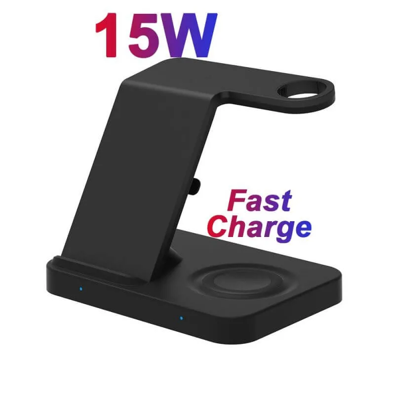 Most Cost-Effective 15W 3 in-1 Wireless Charger Portable, Multiple Devices Compatible