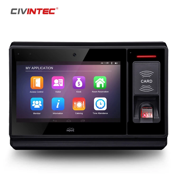 Competitive Price 7"Touch Screen Biometric Fingerprint Time Attendance with RFID Reader