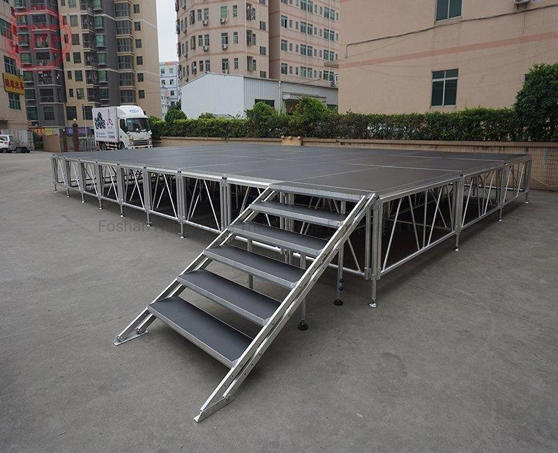 Outdoor Wedding DJ Fashion Show Mobile Light Removable Podium Anti-Skip Waterproof Platform Portable Stage for Concert Event