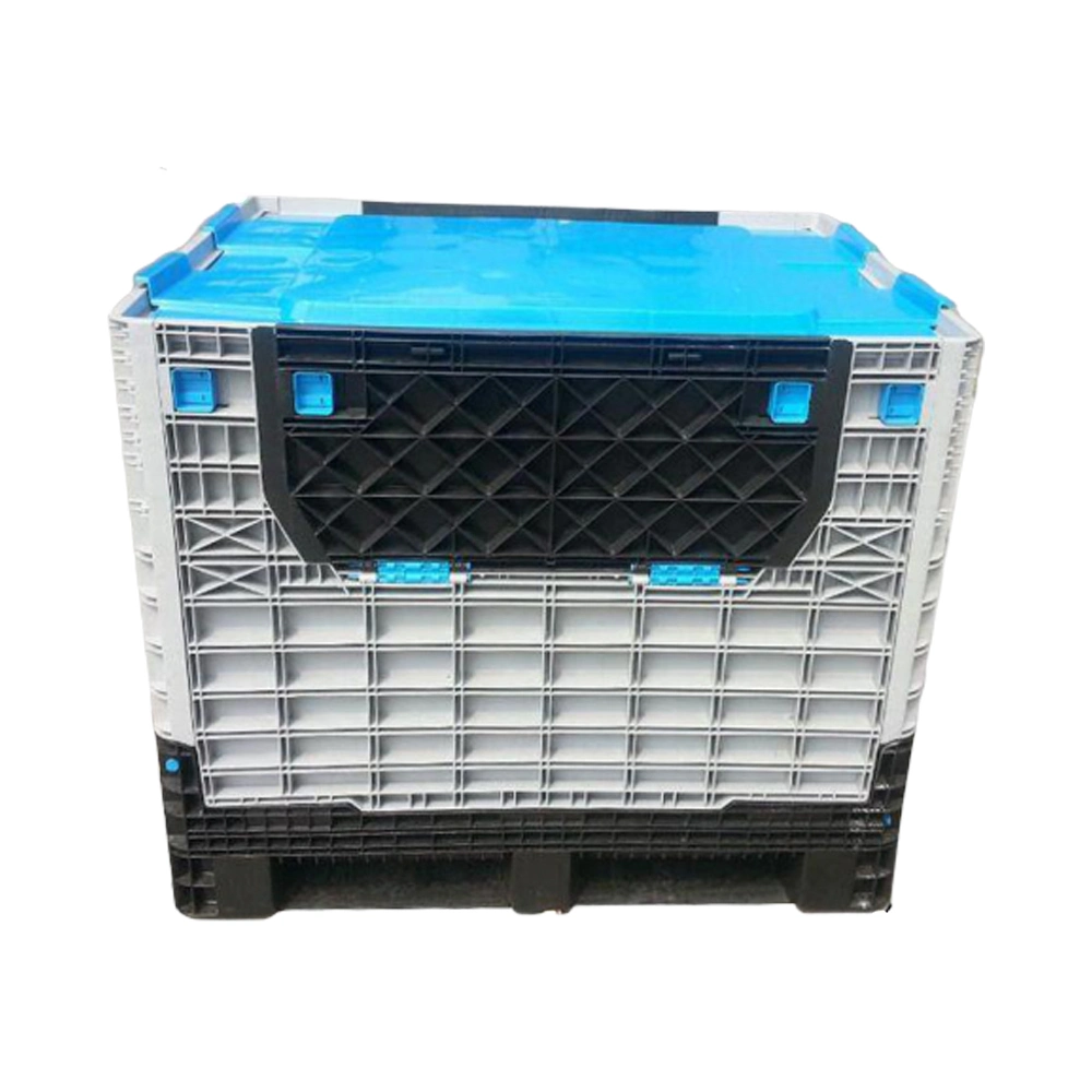 1200*1000*1000 Heavy Duty HDPE Solid Stackable Plastic Pallet Box for Auto Parts