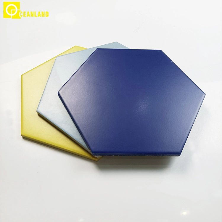 Fábrica Colorful Interior pared Suelo Hexagon baldosa mármol