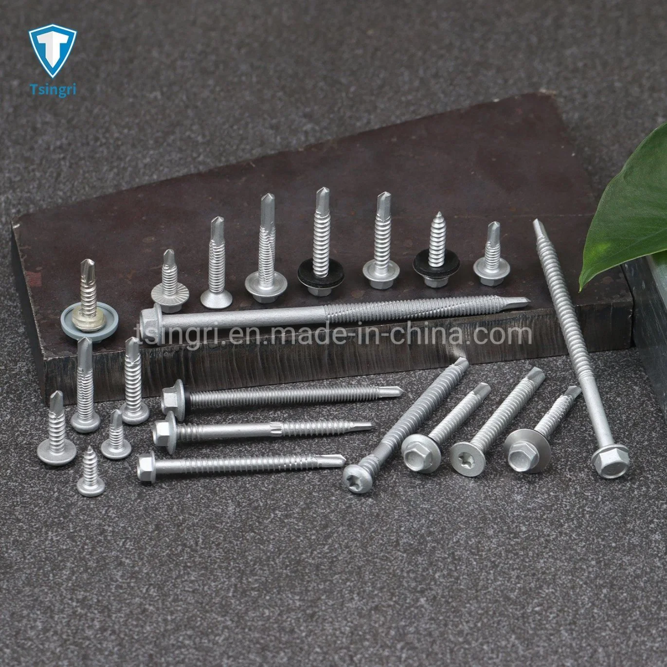 TGR/Tsingri Intended Hex Washer Flange Head Self Tapping Drilling Bi-Metal Roofing Wood Chipboard Decking Screws