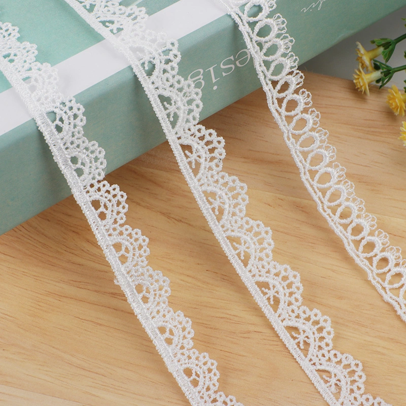 Fabricante do olhal do Floral Branco grossista bordados 100% algodão Seda Leite Suite Lace Passamanarias