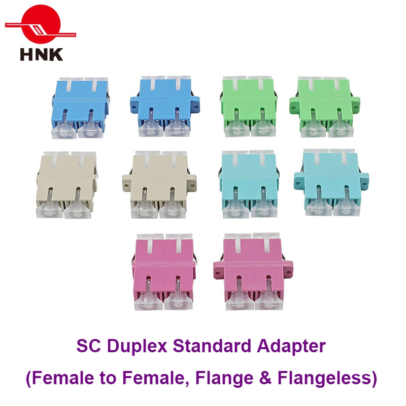 Sc Duplex Multimode Om3 Standard Plastic Fiber Optic Adapter