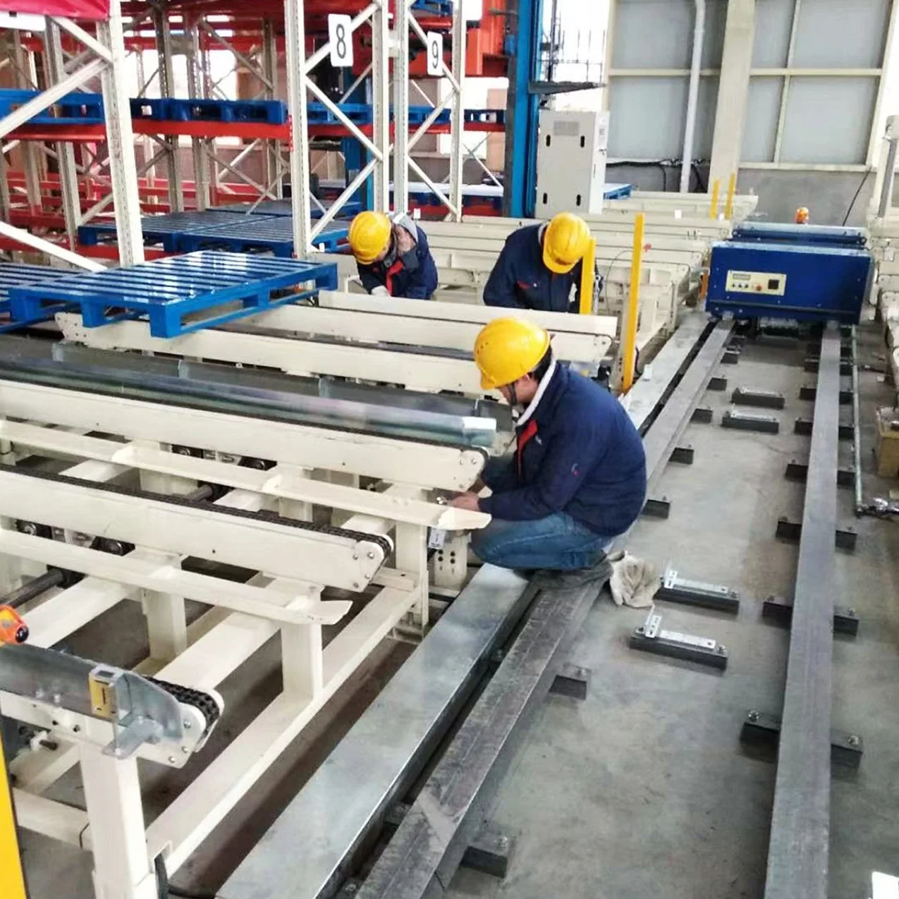 Económico almacén Rgv Shuttle Shuttle Pallet Rack de equipos del sistema de guiado ferroviario vehículo para el almacenamiento de almacén automático