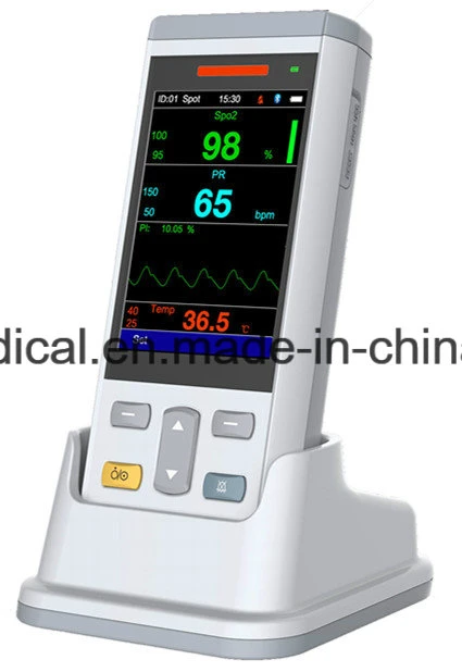 SpO2 Temp 2 Parameters Medical Equipment Handheld Portable Pulse Oximeter CE ISO