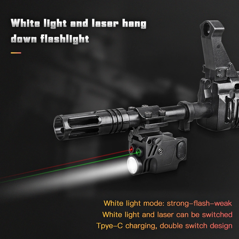 Viseur laser rouge-vert avec combo de lampe de poche tactique à lumière blanche