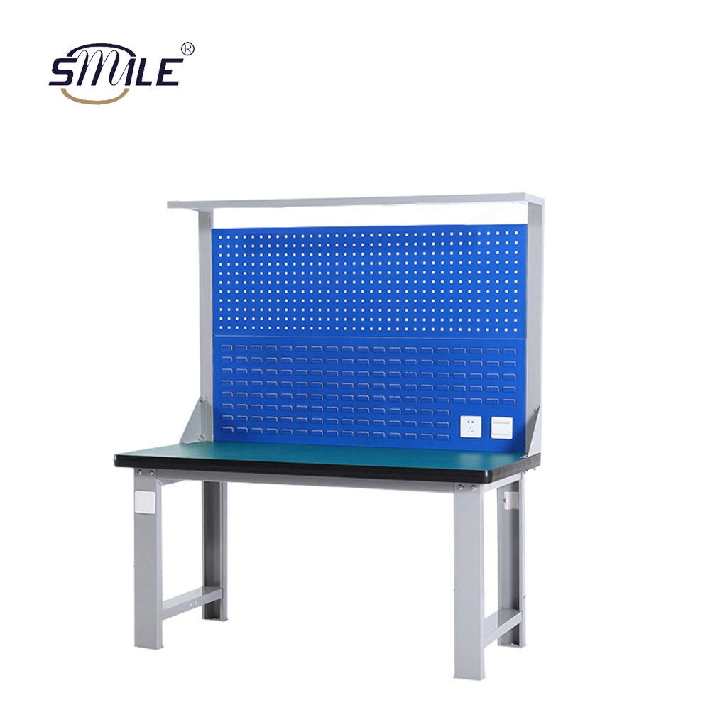 Sonrisa Cajón de almacenamiento de acero con Pegboard Workbench Herramienta Multifunción Tabla