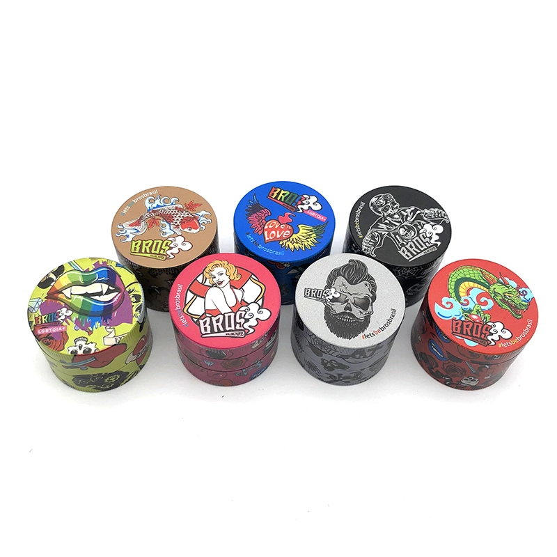 Bros Good Design Color Metal UV Grinder Custom Brand Cigarette Smoking Accessories