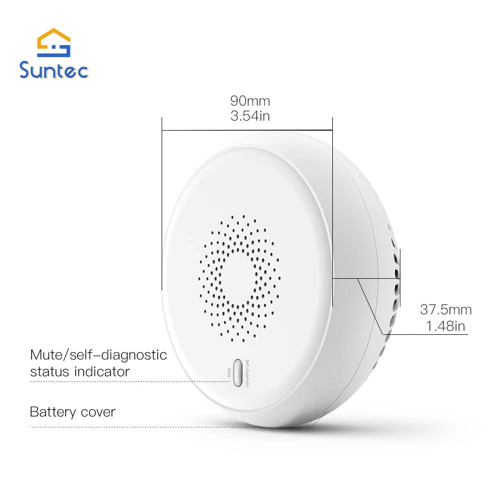 Smart Zigbee Smoke Detector Sensor Wide Application Remote Control