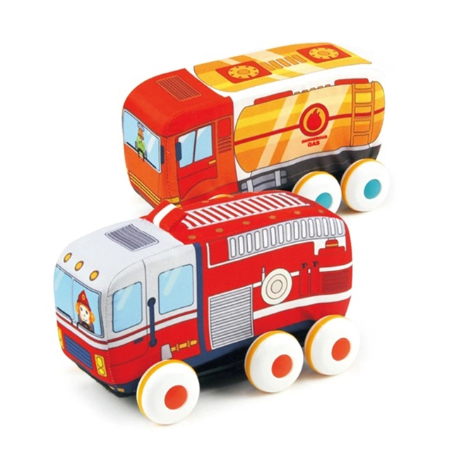 Jouets de voiture en tissu doux pour bébé Mini Cartoon pour tout-petits Jouet de véhicule en tissu pour nourrissons Matériau en tissu Bus Taxi Jouets pour bébé Voiture de jouet mignonne et douce.