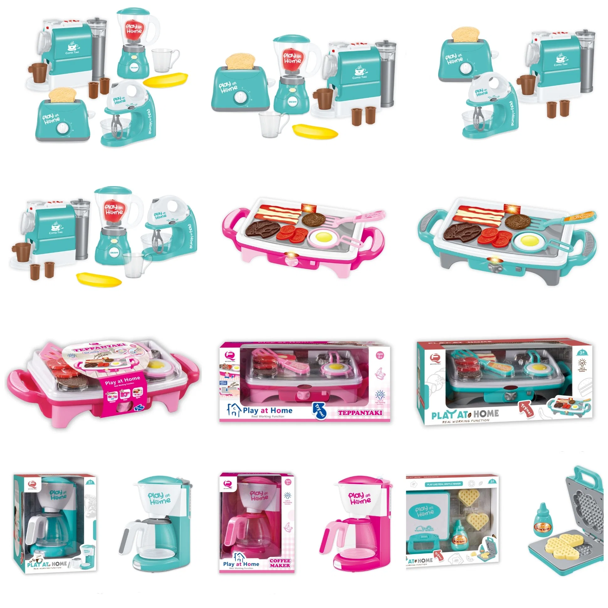 (2 in1) Pet Set Draw-Bar Box (girl) Pretend Play Kitchen Doll Toy Plastic Wholesale/Supplier Children Kids Toy DIY Self-Assembling Factory Direct Sales Wholesale/Supplier Intelle