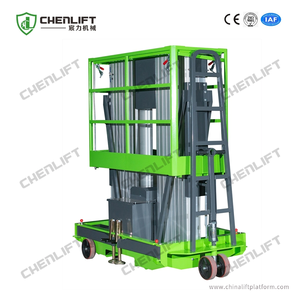 200kg Loading 12m Height Double Mast Hydraulic Lift Aerial Work Platform