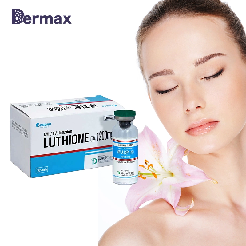 Face à de gros de blanchiment d'injection Luthione Cindella taux sérique de vitamine C 1200MG Injection glutathion Examen