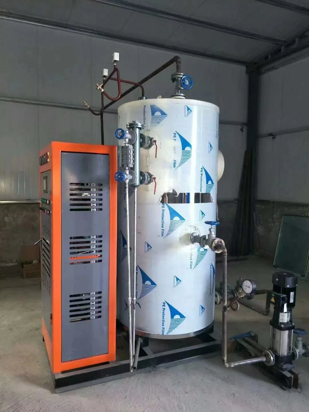 Gerador de vapor de aquecimento elétrico de 500 kg com tubo de incêndio economizador de energia