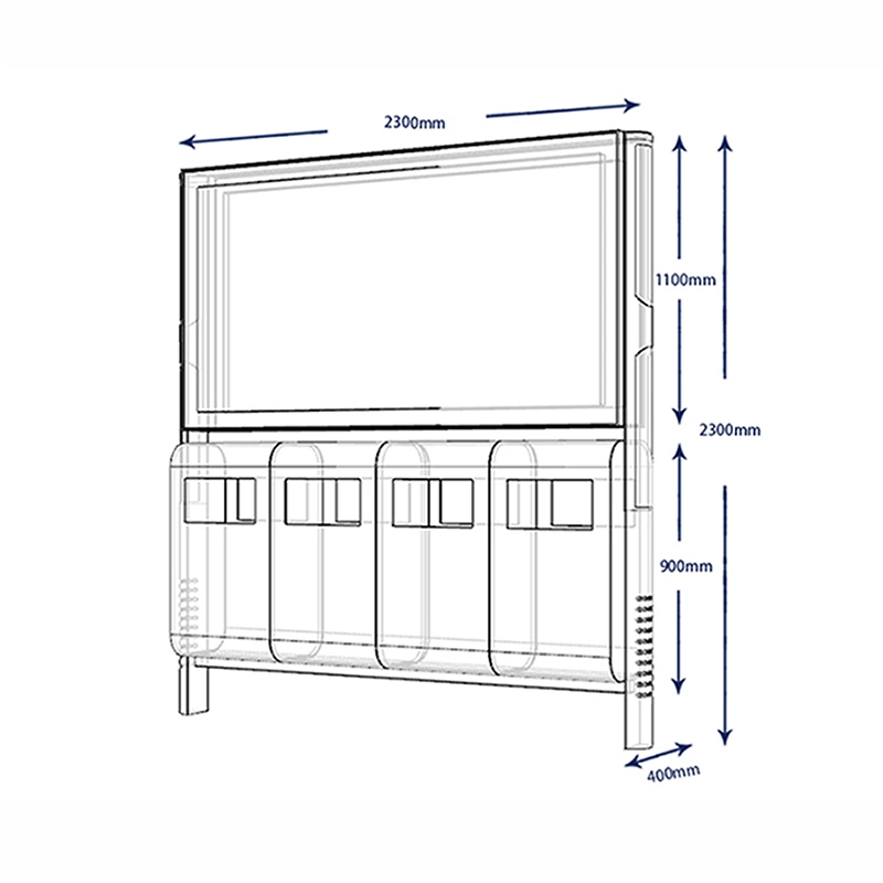 Factory Custom Advertisement Light Boxes Advertising Billboard Display with Trash Bin