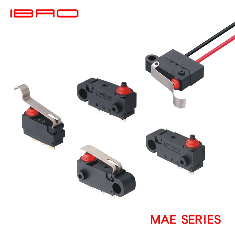 Waterproof IP67 0.1A Micro Switch, Sealed Micro Switch 3A 125V Push Button Limit Switch