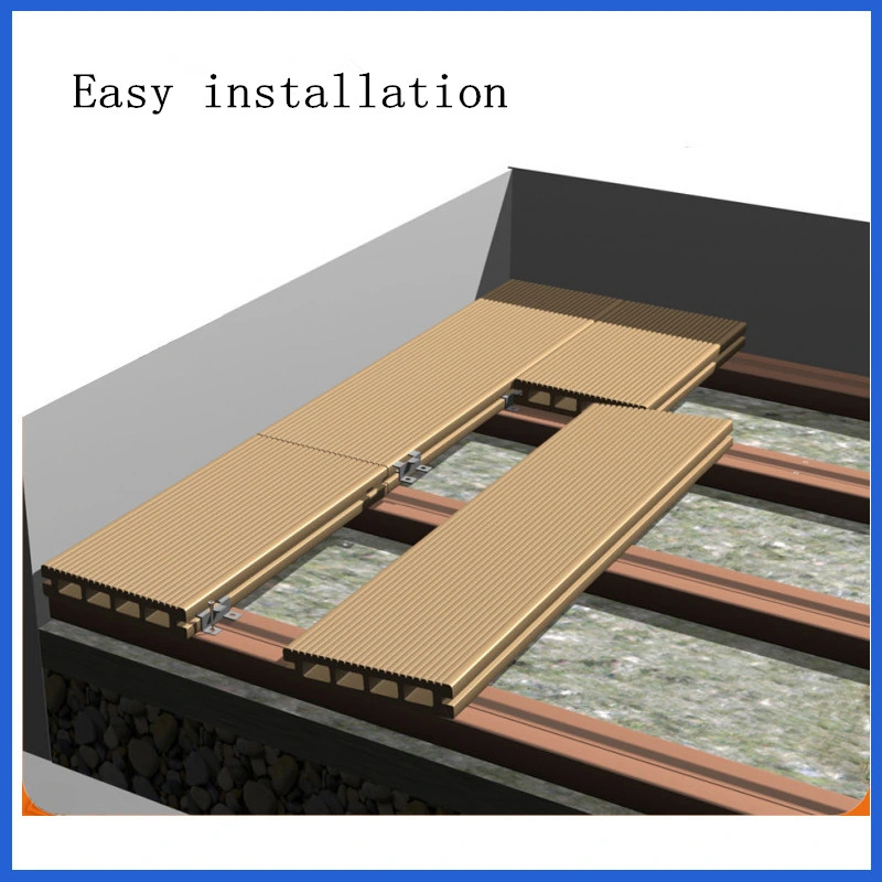 Co-Extrusion Durable Waterproof Good Prices WPC Hollow Decking Board with Double Side Color