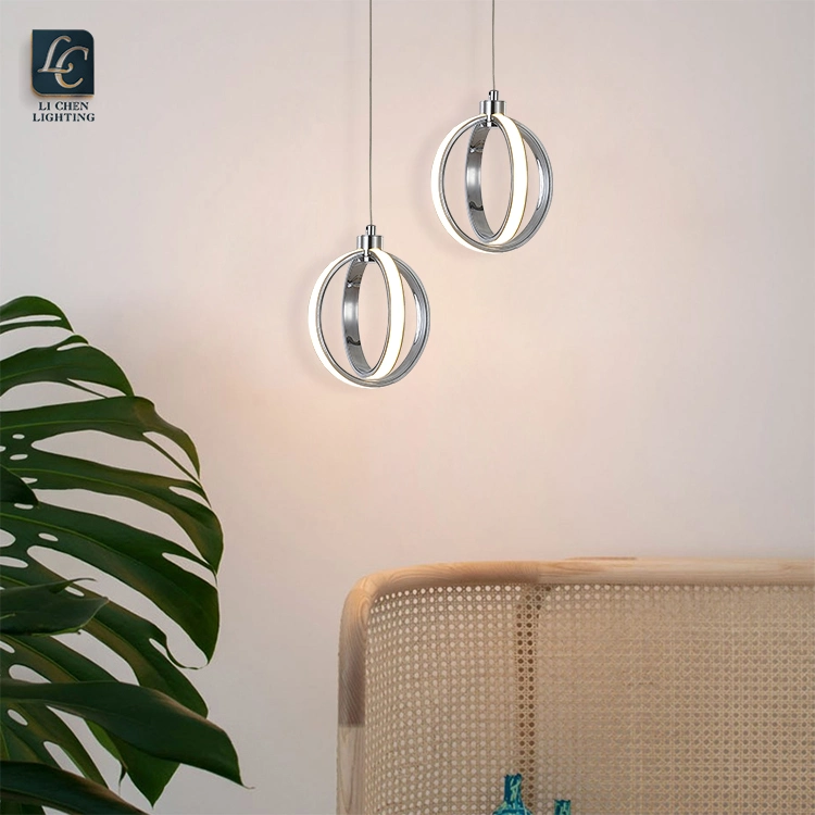 Chandelier LED Light Strip Double Across Rings Pendant Lamp
