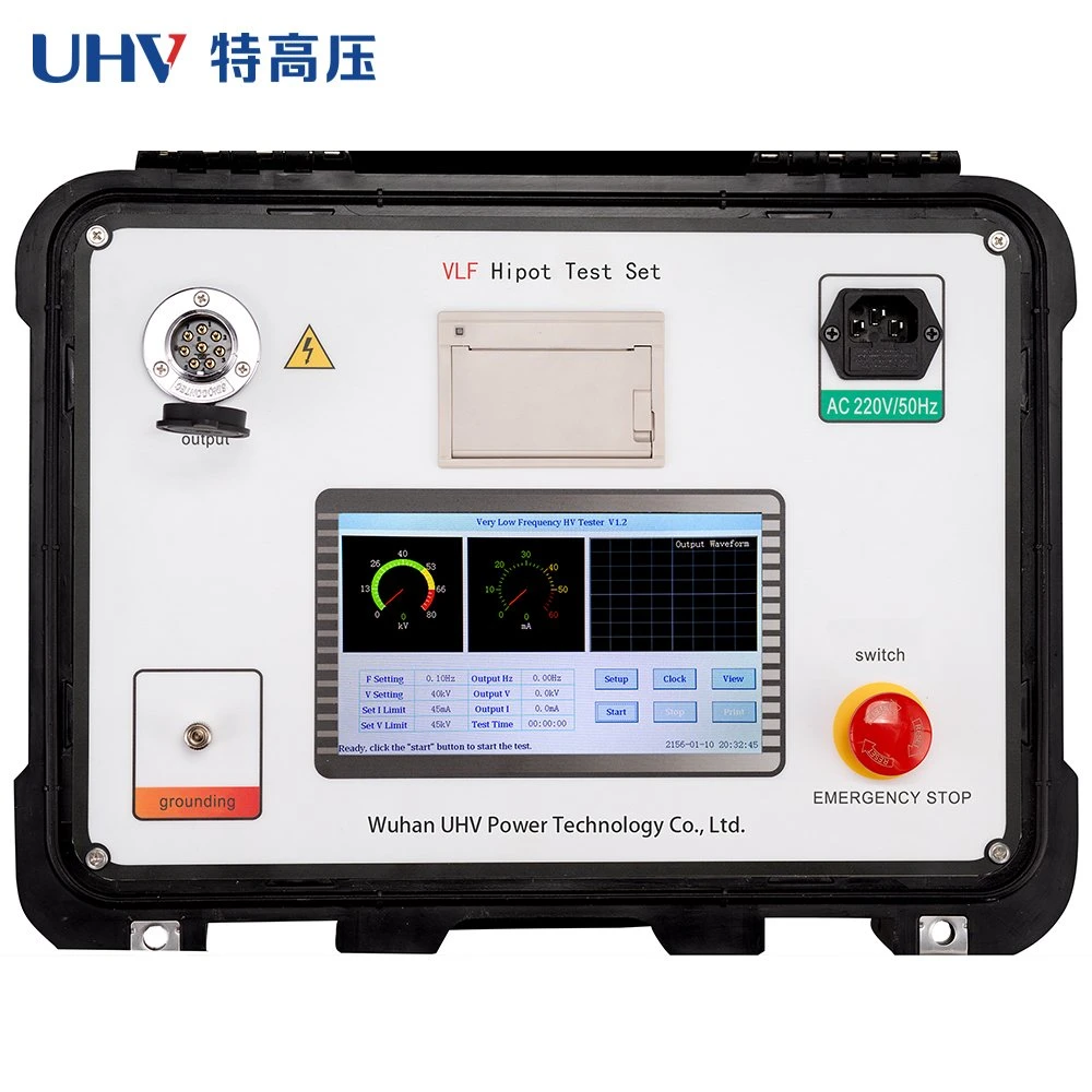 Htdp-H Vlf Hipot Tester 0.1Hz Générateur Vlf Vlf AC Test de résistance diélectrique en courant alternatif Générateur de haute tension pour câbles AC