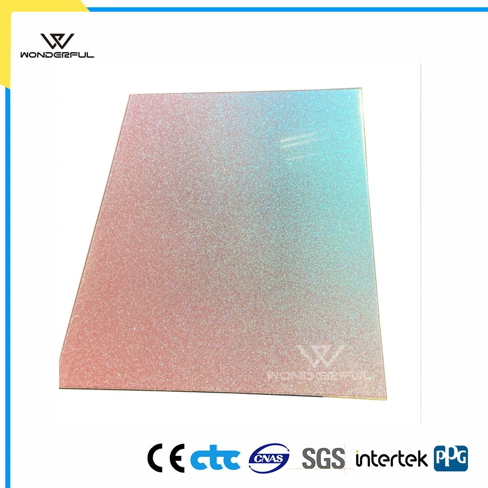 Mirror Finish Fireproof Facade Corrugated Core Composite Panel Exterior Wall