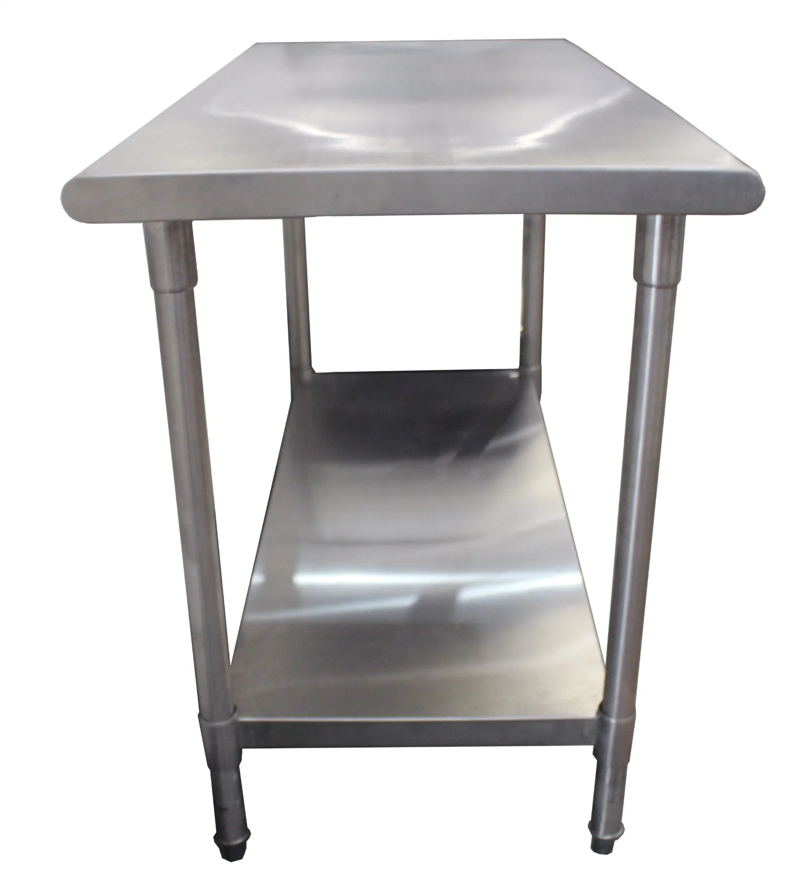 Оптовая торговля на заводе 2 Tier 201/304 Premium Quality Stainless Steel Commercial Кухонный стол для промышленных работ