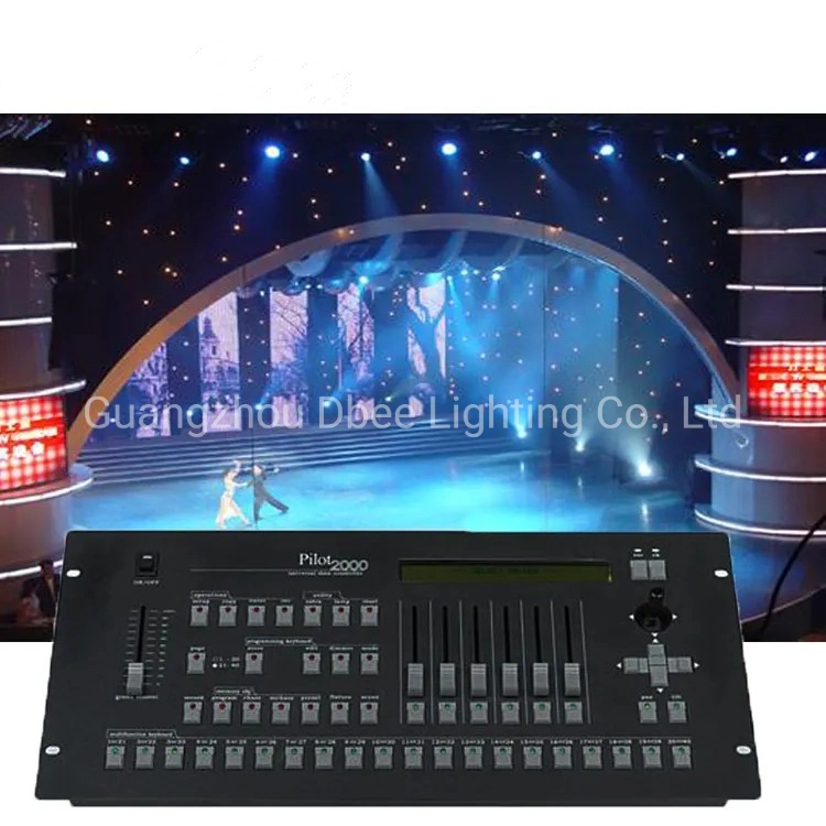 Pilot 2000 DMX Lighting Konsolencontroller LED Professionelle Bühnenbeleuchtung Pilot 2000 Controlador Sound aktivierter DMX Controller DMX Moving Head Steuerplatine