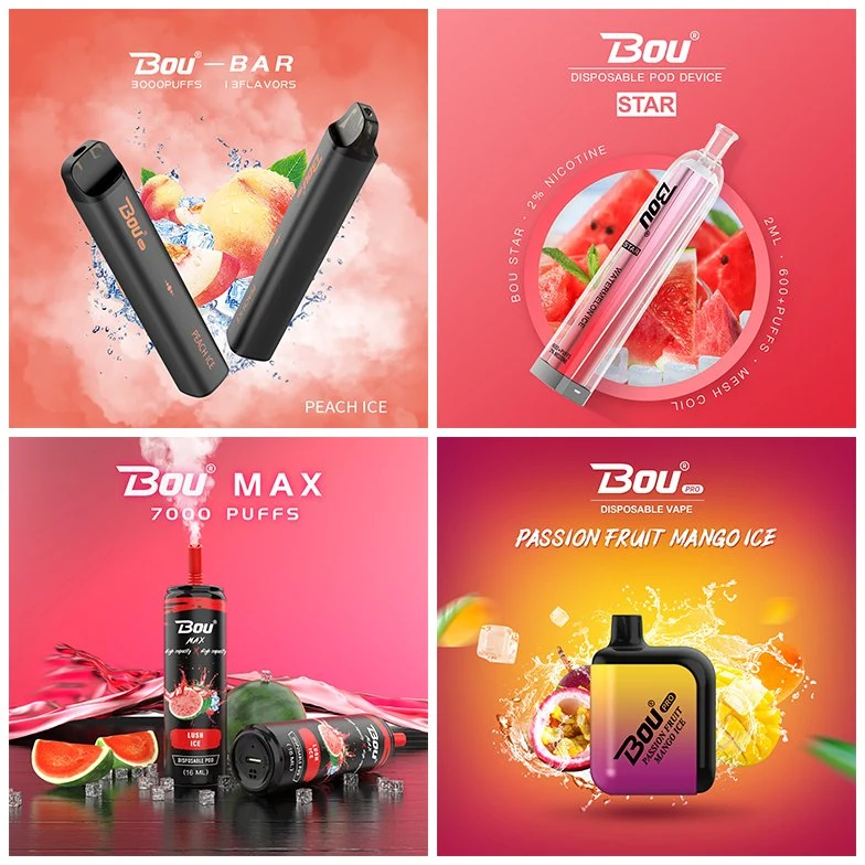 Bou 600/3000/7000 Pen Box Cola Style Disposable Electronic Cigarette. Wholesale E Cigarette. Electronic Vape. Wholesale Disposable Vape Pen. China & Us Shipping