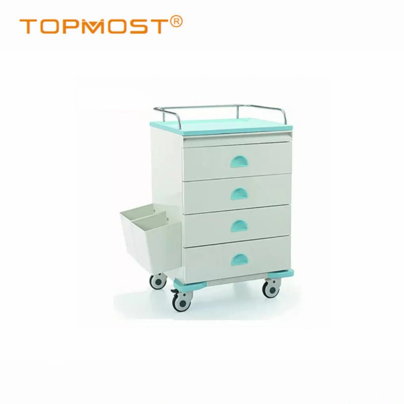 Material de acero Carro médico / Trolley de emergencia / Trolley de enfermería para Hospital